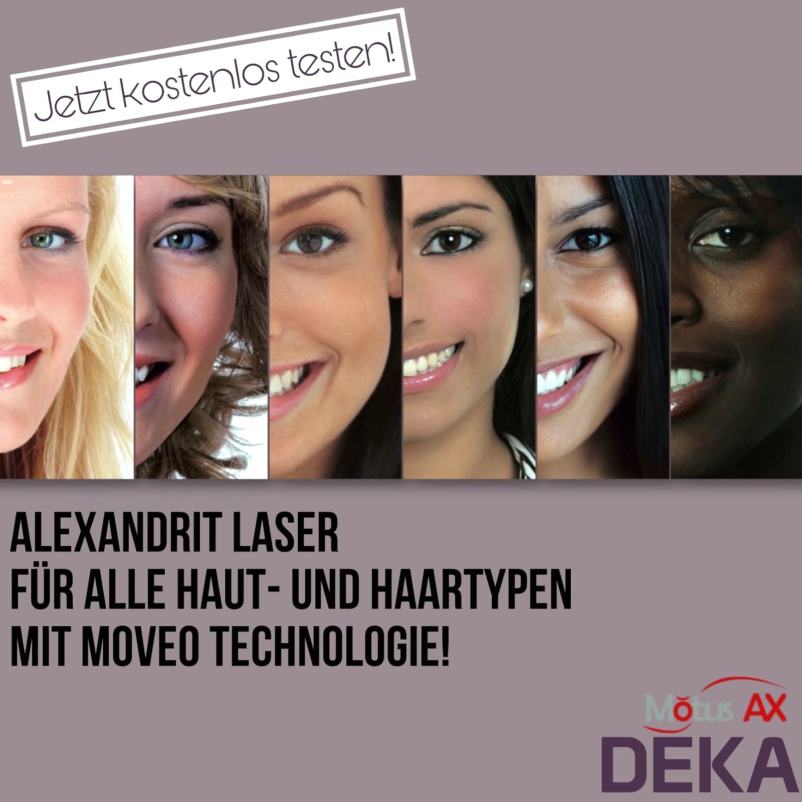 Herstellermaterial DEKA Motus AX — Alexandritlaser für alle Haut- und Haartypen